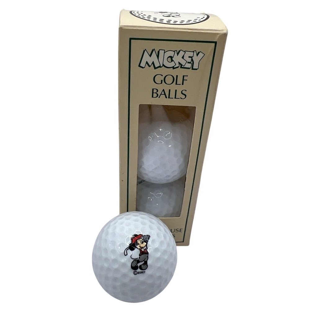Vintage Mickey‎ Mouse Titleist Golf Balls- Disney NIB Lithium Suryln Sleeve Of 3
